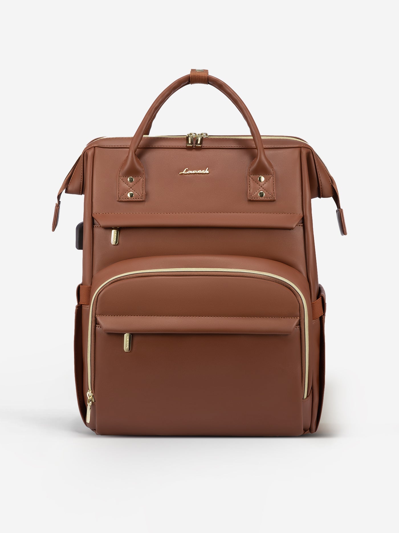 Leather Laptop Backpack, 15.6-18