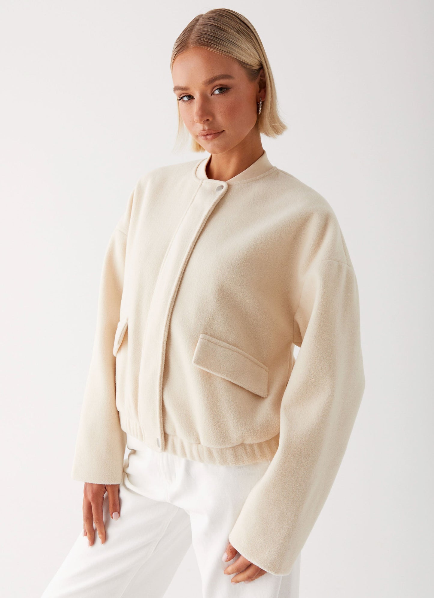 Cloudia Bomber Jacket - Ivory