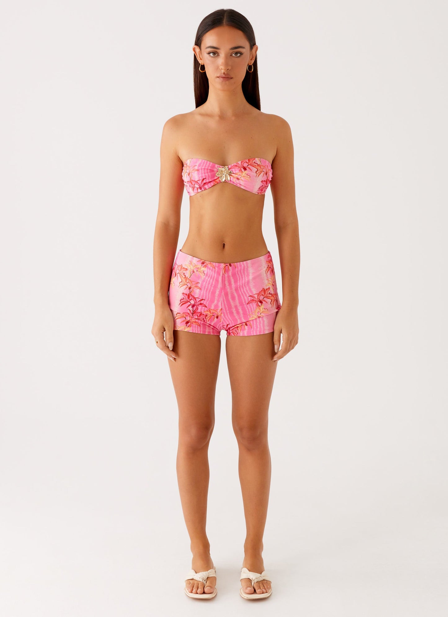 Layli Swim Shorts - Tropical Pink Print