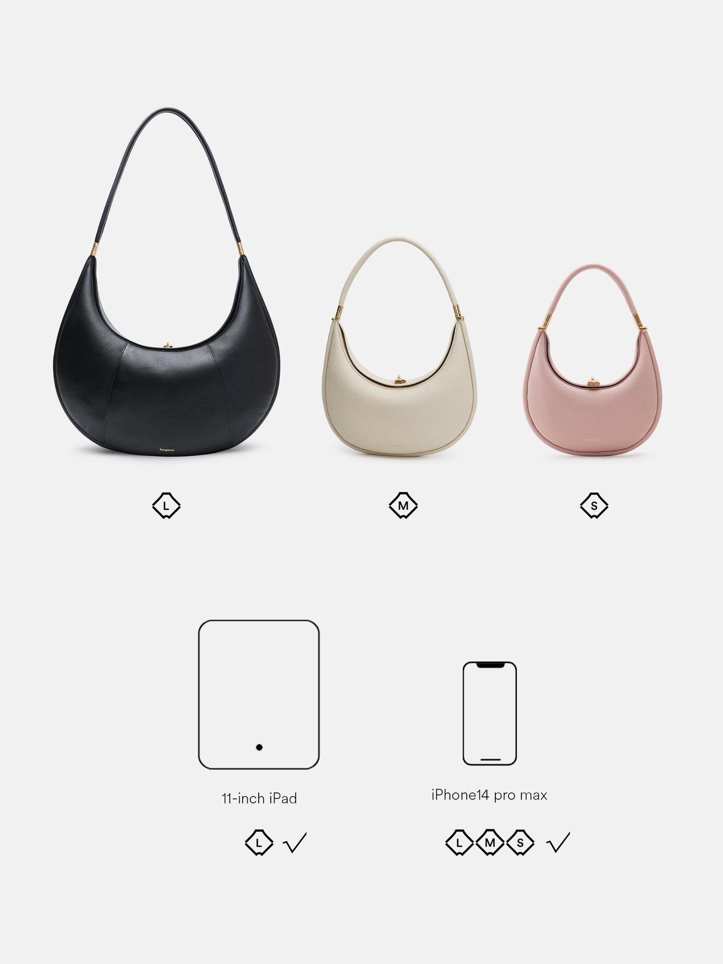 Luna Bag (Silver-tone hardware)